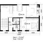 Двухэтажный дом 192/1-1 (1 этаж)