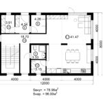 Двухэтажный дом 192/1-4 (1 этаж)