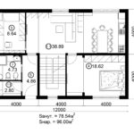 Двухэтажный дом 192М/1-3 (1 этаж)