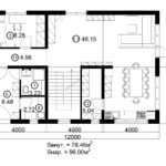 Двухэтажный дом 192М/1-5 (1 этаж)