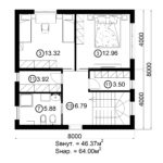 Двухэтажный дом 128/5 (2 этаж)